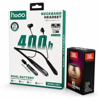 HOCO SX21 Neckband Headset + JBL M3 Mini Portable Speaker thumbnail 6